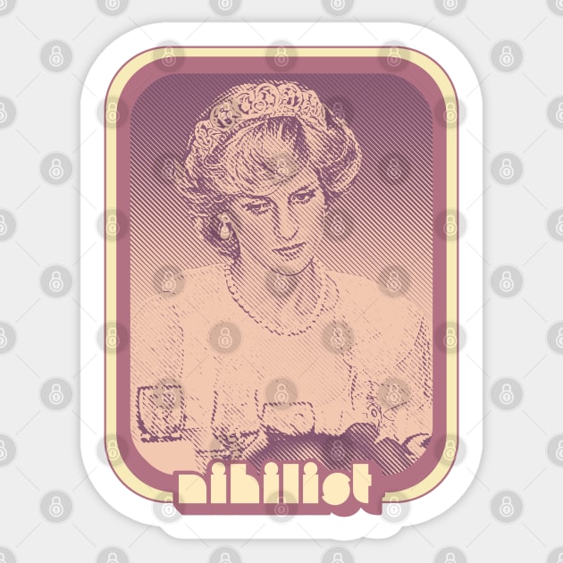 Princess Diana /// Nihilist Style Design Sticker by DankFutura